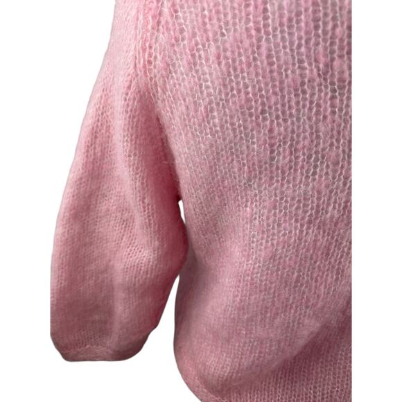 *Flawed* Free People Butterfly Sequin Cardigan Sweater Large Coquet Fairy Whimsy - Picture 9 of 14